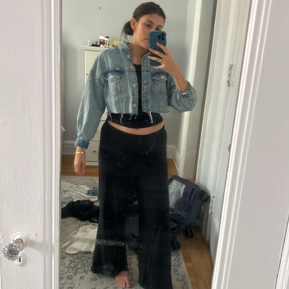 Zara cropped denim jacket - Picture 3 of 4